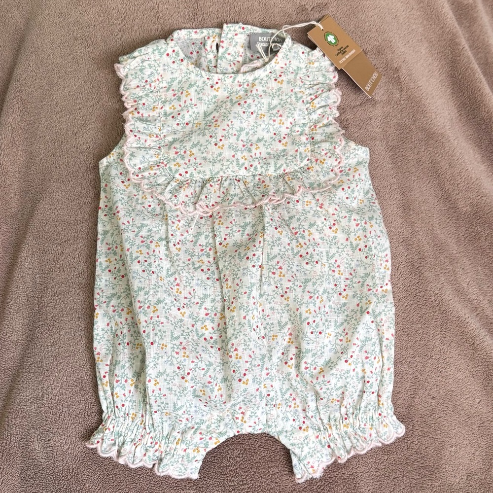 2/$15 NWT Floral Baby Romper by French designer, 3 months